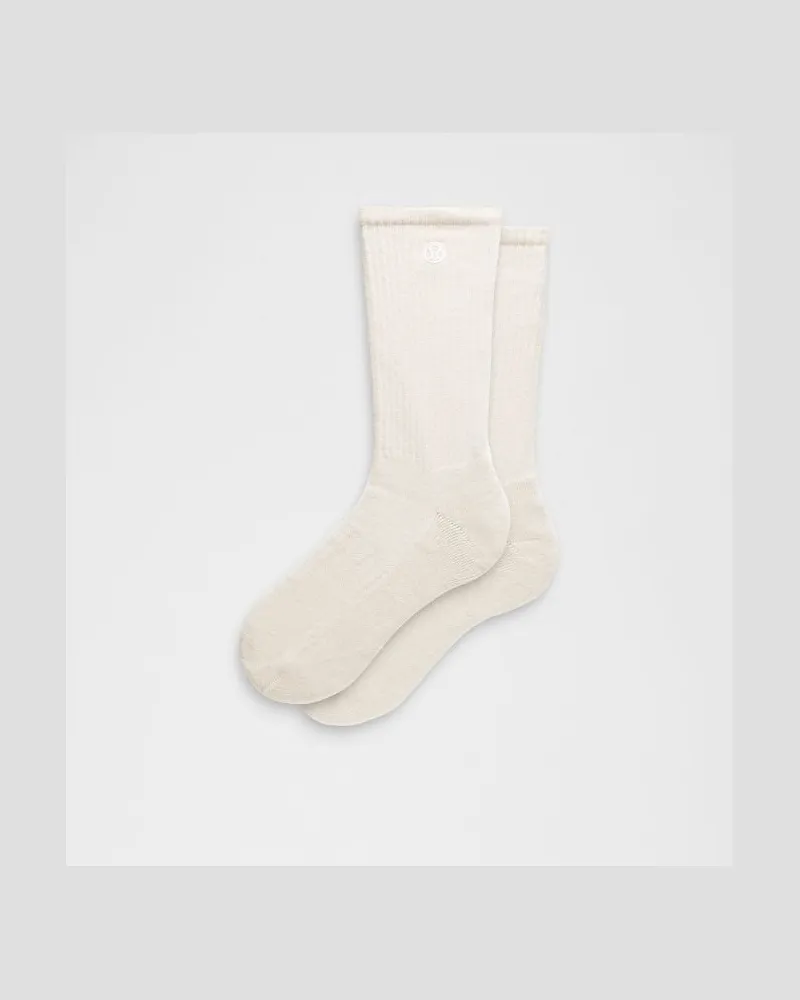LULULEMON Daily Essential Crew-Socken Unisex – Größe in Light Ivory Light