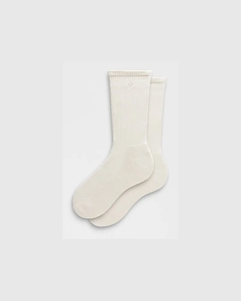 LULULEMON Daily Essential Crew-Socken Unisex – Größe in Light Ivory Light