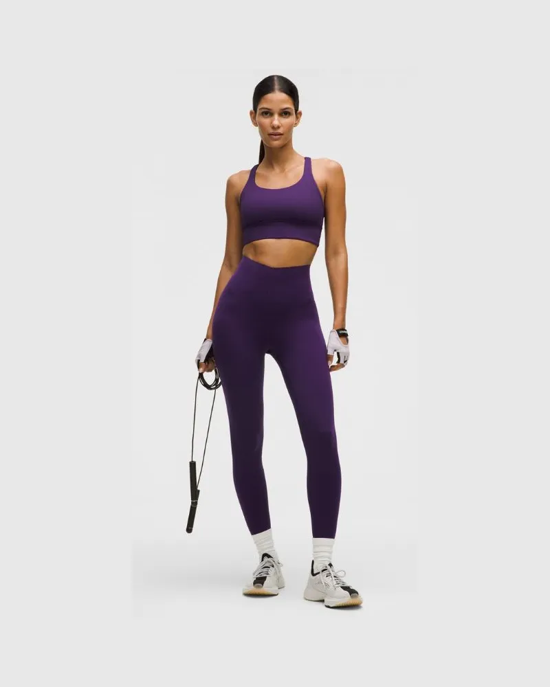 LULULEMON Glow Up Leggings mit hohem Bund für Frauen – 64 cm – Größe in Dark Court Purple Dark