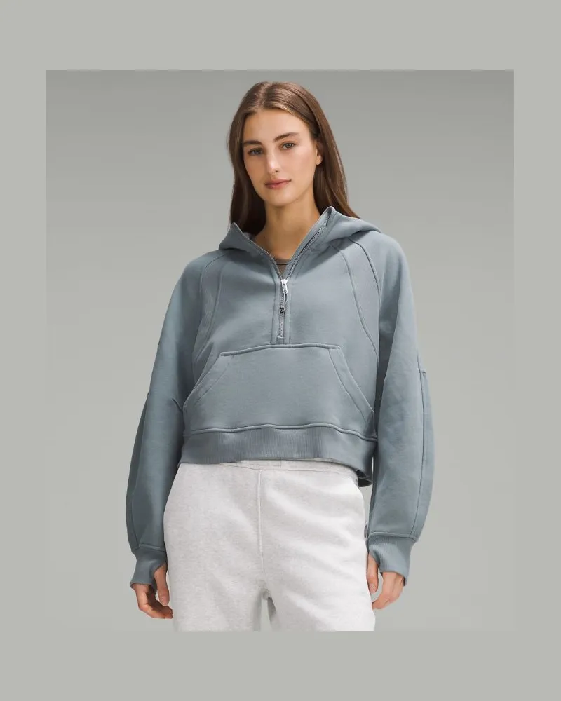 LULULEMON Scuba Oversized-Hoodie mit halblangem Reißverschluss für Frauen – Größe in Belgian Blue Belgian