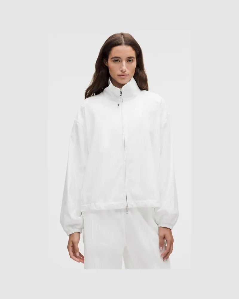 LULULEMON LuluLinen Funnel-Neck Jacket für Frauen – Größe in White White