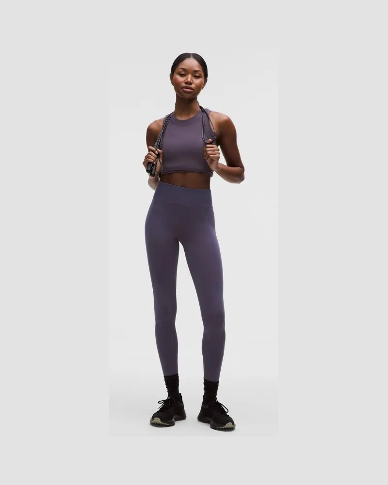 LULULEMON Get Low Trainings-Leggings mit hohem Bund für Frauen – 64 cm – Größe in Atmospheric Purple/Viola Atmospheric
