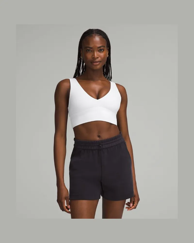 LULULEMON Align BH mit V-Ausschnitt Leichter Halt C/D-Cups für Frauen – Größe in White White