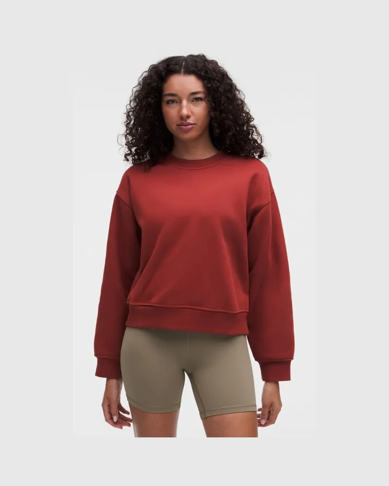 LULULEMON Steady State-Rundhalspullover aus SuperLoft für Frauen – Größe in Rocket Red Rocket