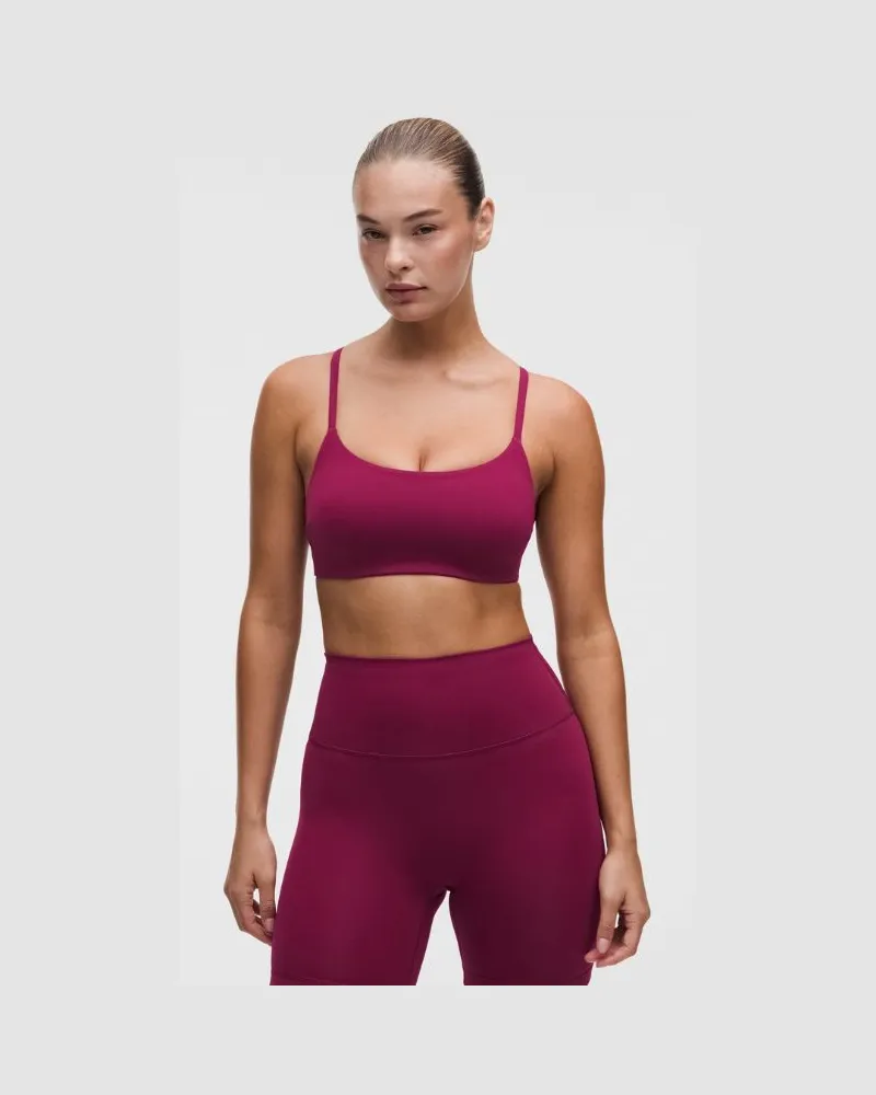 LULULEMON Wunder Train Racer-BH mit Trägern Leichter Halt C/D-Cups für Frauen – Größe in Raspberry Rave Raspberry