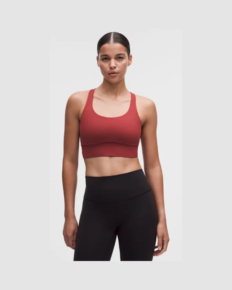 LULULEMON Energy Longline-BH mit mittlerem Halt für B–D-Cups Evolve für Frauen – Größe in Rocket Red Rocket