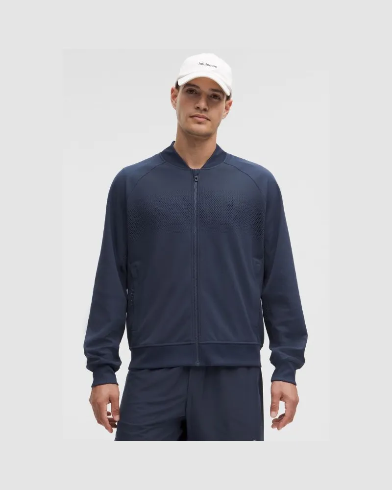 LULULEMON Men's Engineered Knit Tennis Jacket – Größe in Club Blue Club