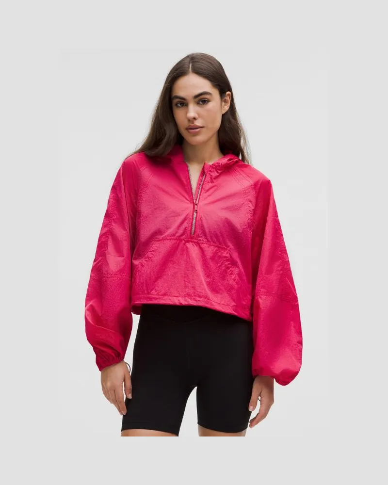 LULULEMON Scuba Crop-Anorak Jacke für Frauen – Größe in Pink Dragonfruit Pink