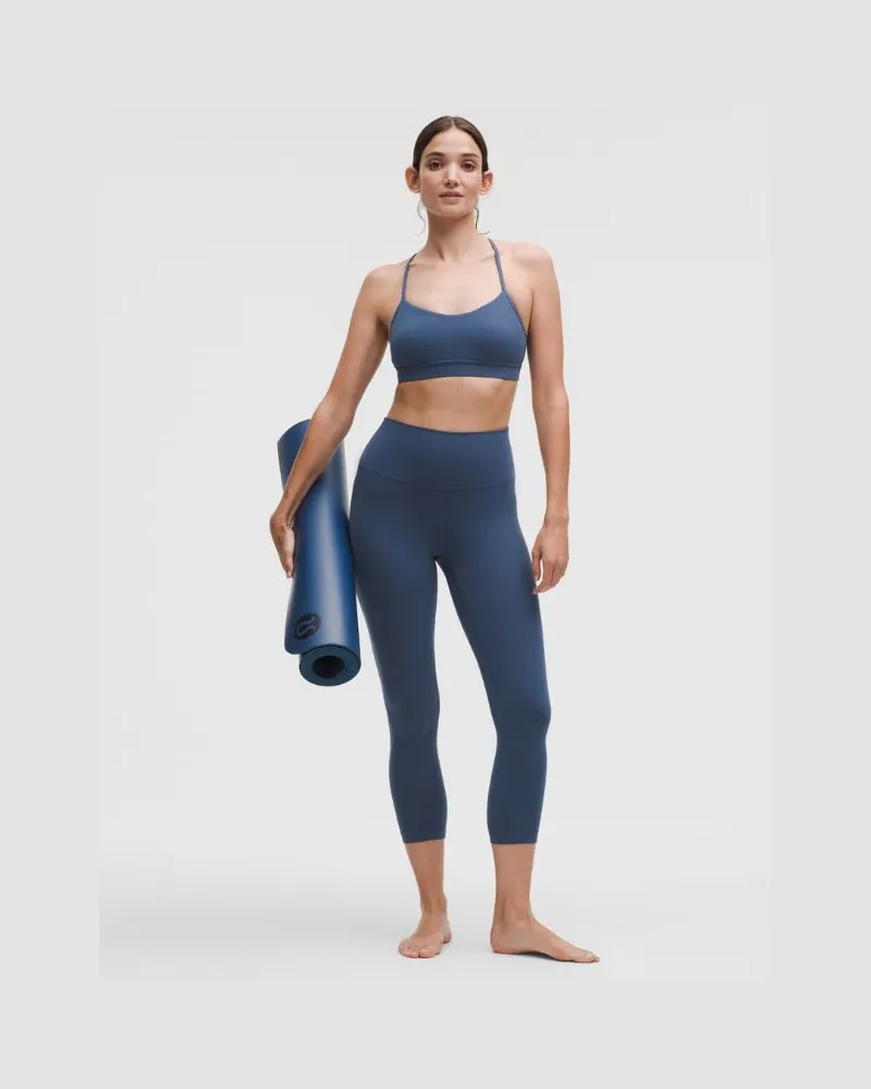 LULULEMON Align Crop Leggings mit hohem Bund für Frauen – 58 cm – Größe in Blue Twill Blue