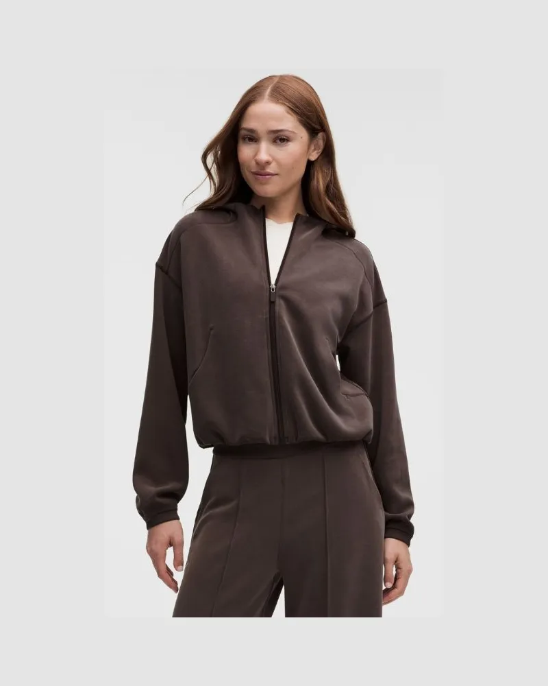 LULULEMON Softstreme Hoodie mit Reißverschluss für Frauen – Größe in Mahogany Muse Mahogany