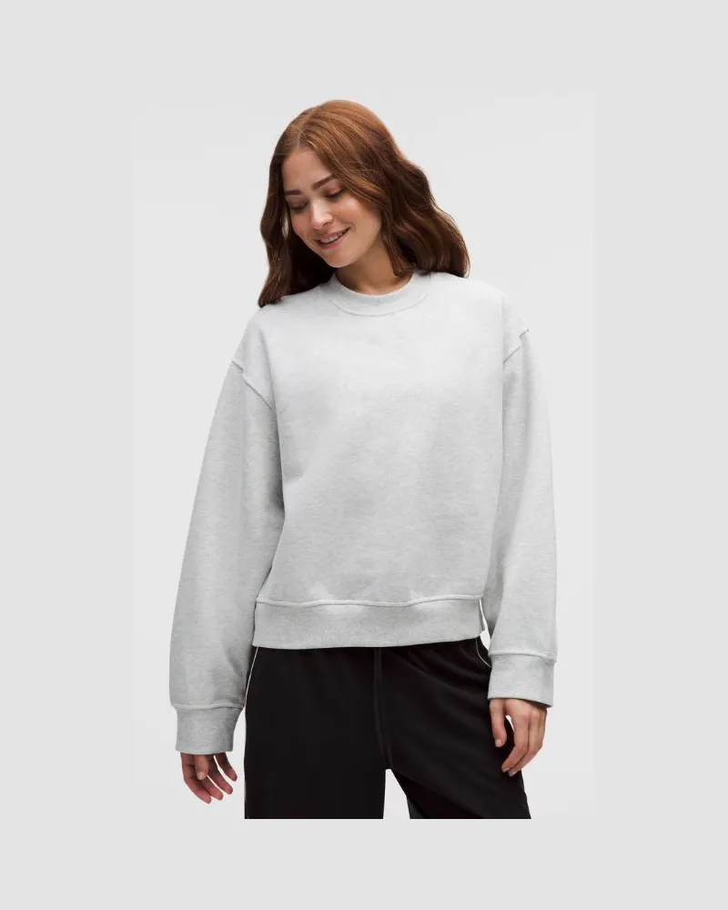 LULULEMON Steady State Rundhalspullover für Frauen – Größe in Heathered Core Ultra Light Grey Heathered