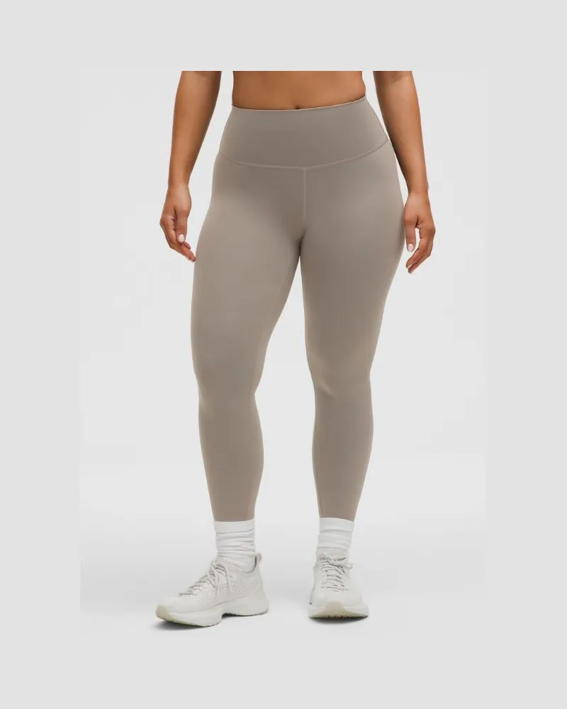 LULULEMON Wunder Train Leggings im Contour Fit mit hohem Bund für Frauen – 64 cm – Khaki – Größe Warm