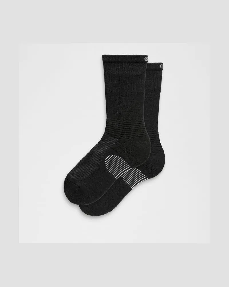 LULULEMON Unisex Sportsocken aus Wollgemisch – Größe in Schwarz Schwarz