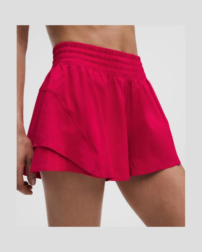 LULULEMON Shake It Out Lauf-Shorts mit hohem Bund für Frauen – 6 cm – Größe in Pink Dragonfruit Pink