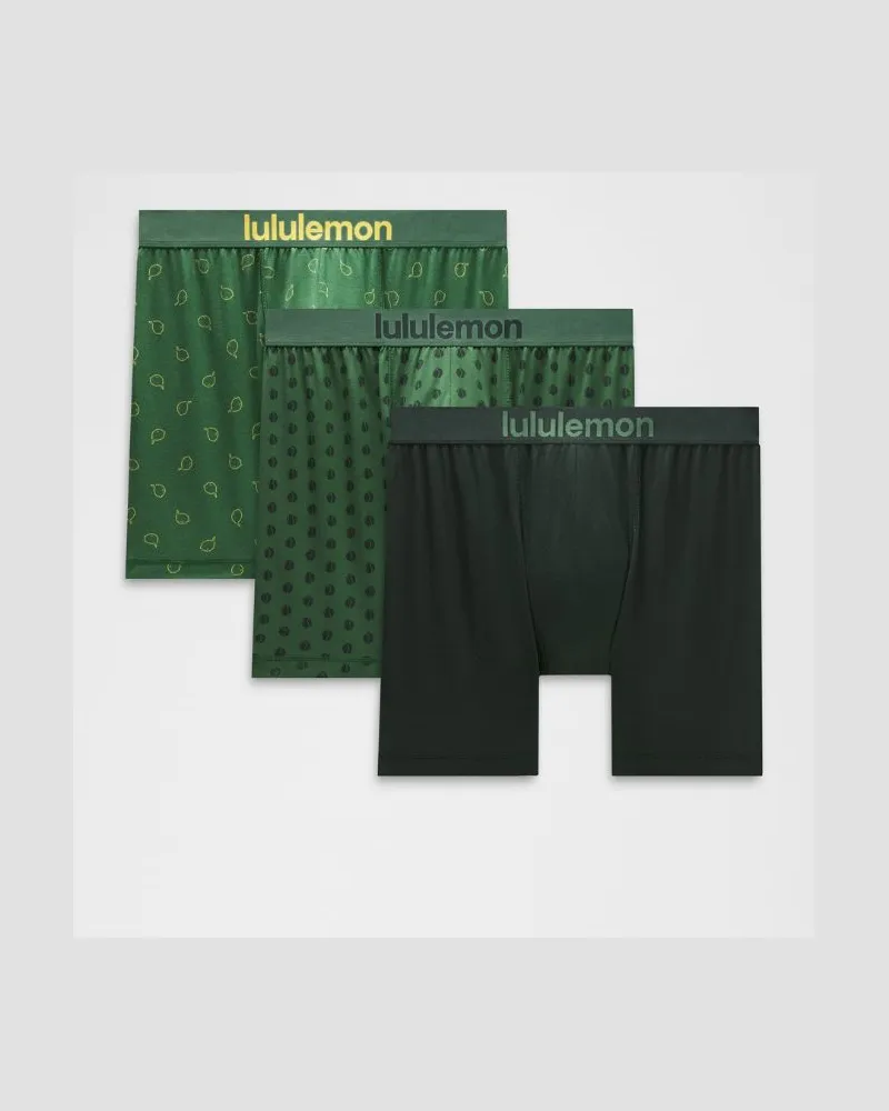 LULULEMON Always In Motion Boxershorts 3er-Pack für Männer – 13 cm – Größe Lemon