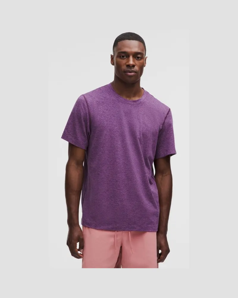 LULULEMON Soft Jersey Kurzarmshirt für Männer – Größe in Heathered College Purple/Heathered Mystic Heathered