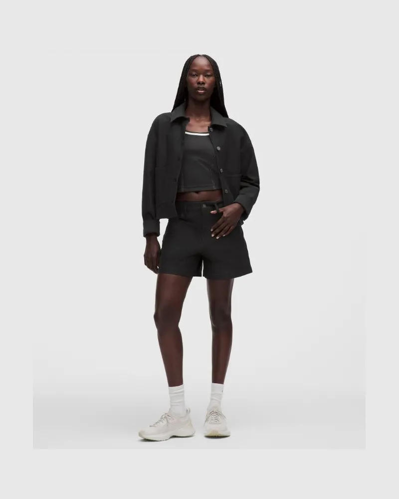 LULULEMON EasyFive Shorts mit mittelhohem Bund für Frauen – 11 cm – Größe in Schwarz Schwarz
