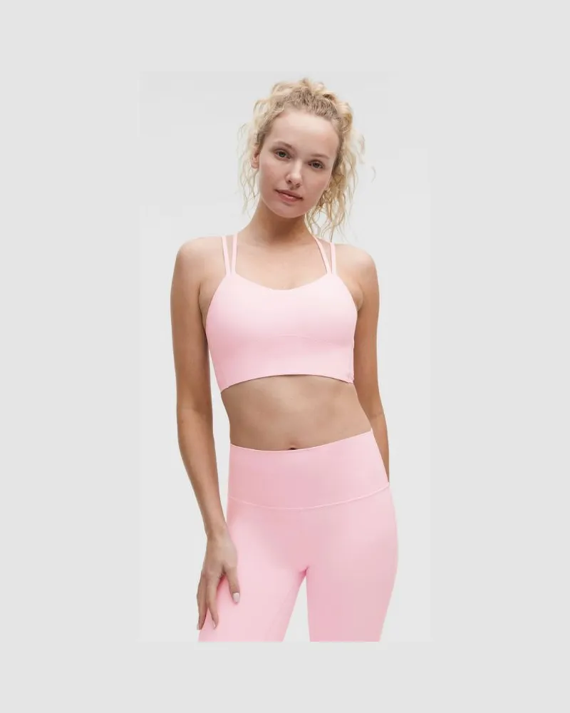 LULULEMON Like a Cloud Longline-BH Leichter Halt B/C Cups für Frauen – Größe in Pink Organza Pink