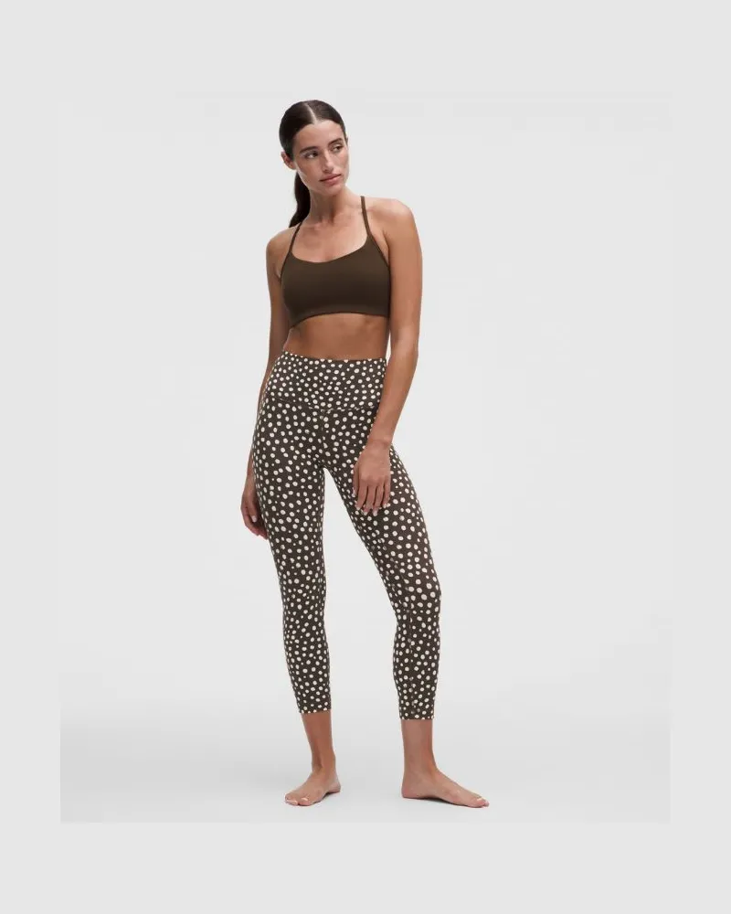 LULULEMON Align Crop Leggings mit hohem Bund für Frauen – 58 cm – Größe in Stamp Dot Coconut Ivory Walnut Crunch Stamp