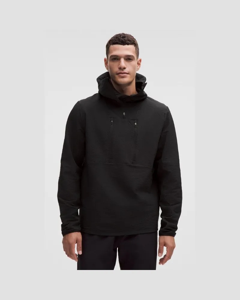 LULULEMON Strukturierter -Hoodie mit hohem Kragen für Männer – Größe in Black Black