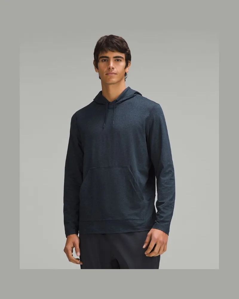 LULULEMON Soft Jersey Hoodie für Männer – Größe in Heathered Classic Navy/Heathered True Navy Heathered