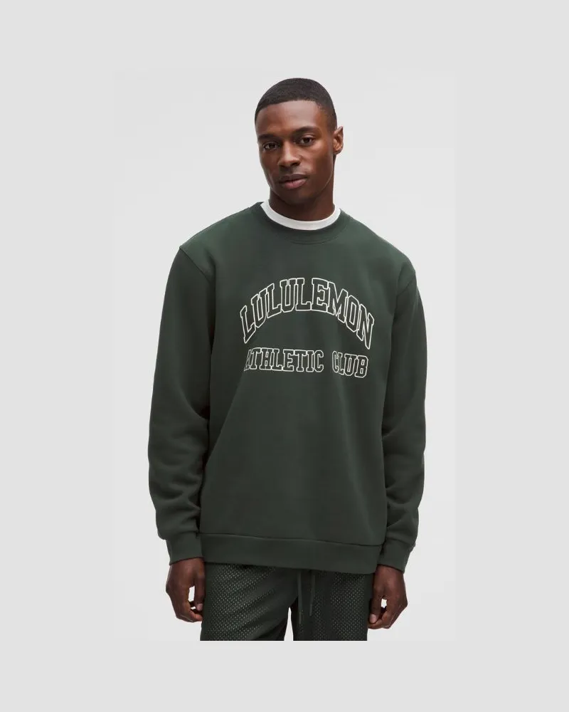 LULULEMON Steady State Pullover mit Rundhalsausschnitt Grafik für Männer – Größe in Rainforest Green Rainforest