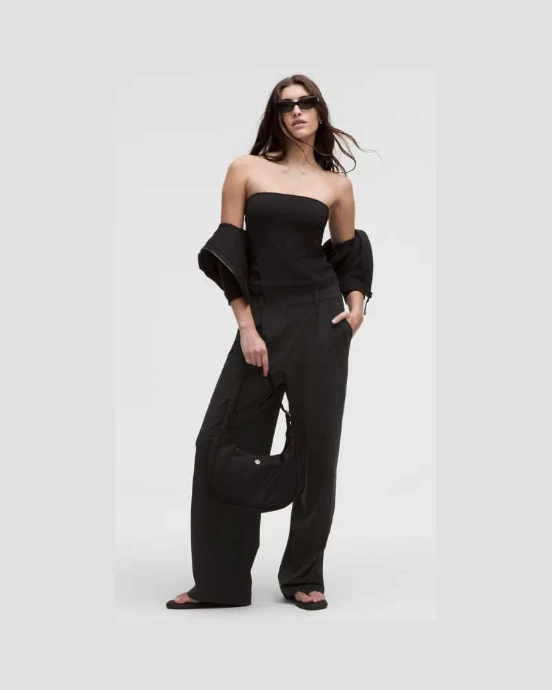 LULULEMON Daydrift Hose mit hohem Bund und weitem Bein Normale Länge für Frauen – Größe in Schwarz Schwarz