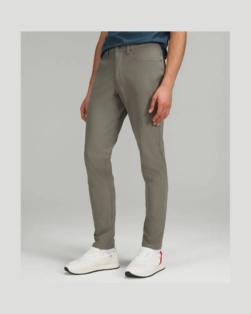 LULULEMON ABC Hose im Slim Fit mit 5 Taschen Warpstreme für Männer – 86 cm – Größe in Grey Sage Grey