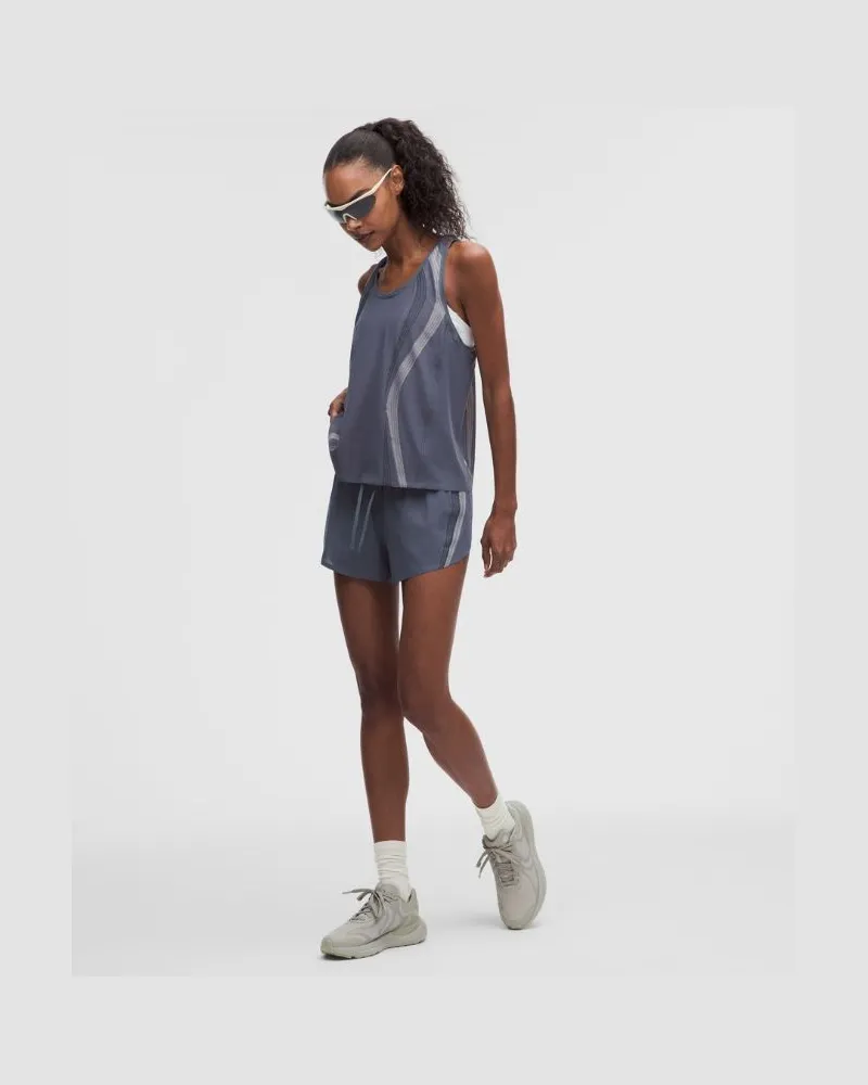LULULEMON Fast and Free Ventilierte Lauf-Shorts mit mittelhohem Bund für Frauen – 8 cm – Größe in Dusty Diamond/Light Ivory/Black Dusty