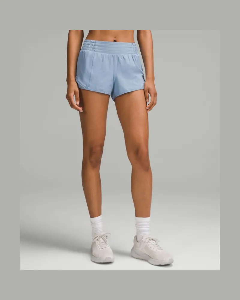 LULULEMON Hotty Hot Shorts mit hohem Bund und Liner für Frauen – 6 cm – Größe in Blue Willow Blue