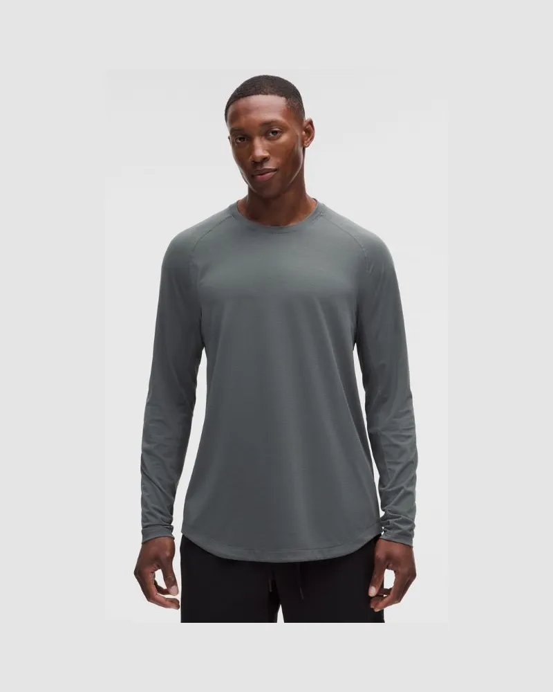 LULULEMON License to Train Langarmshirt für Männer – Größe in Onyx Grey Onyx