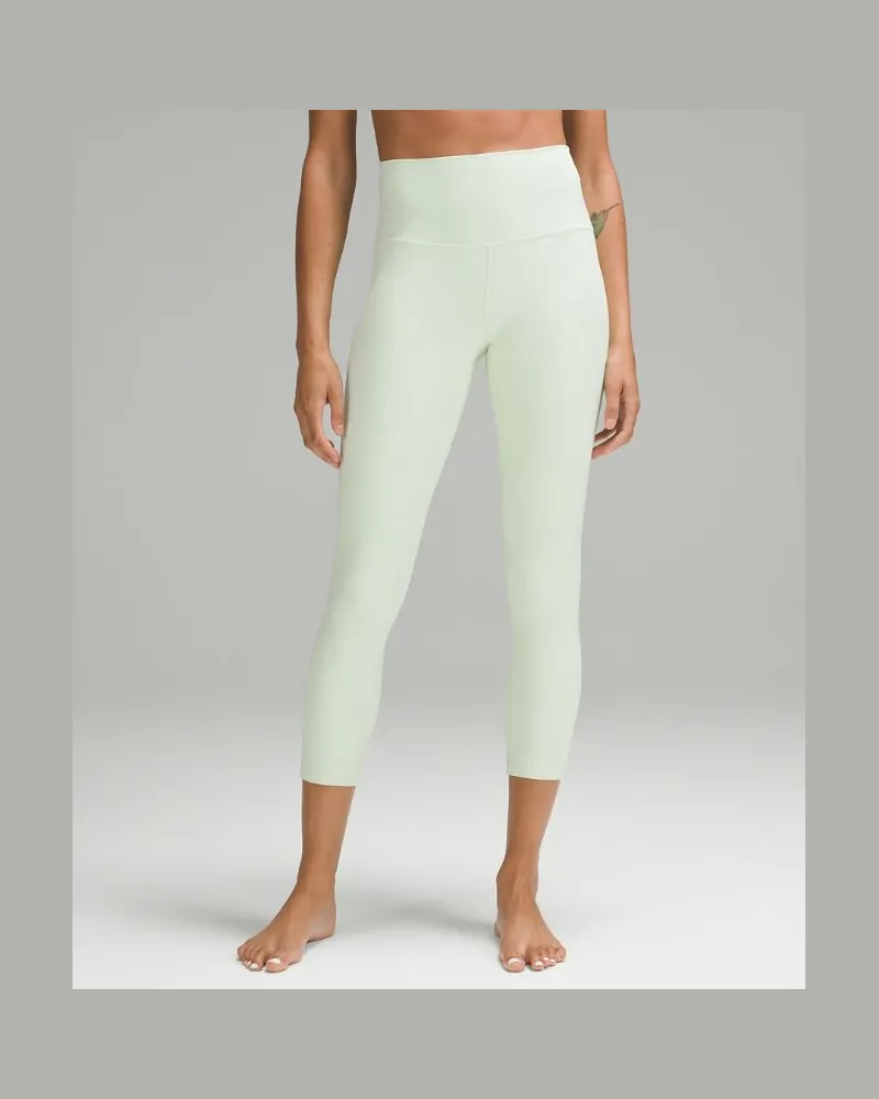 LULULEMON Align Crop Leggings mit hohem Bund für Frauen – 58 cm – Größe in Kohlrabi Green Kohlrabi