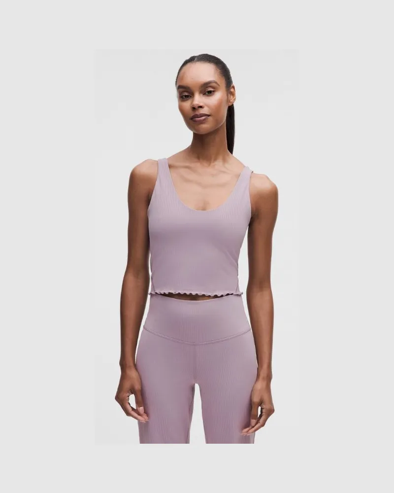 LULULEMON Align Tanktop mit gewelltem Saum Leichter Halt für B/C-Cups für Frauen – Größe in Lotus Lavender Lotus