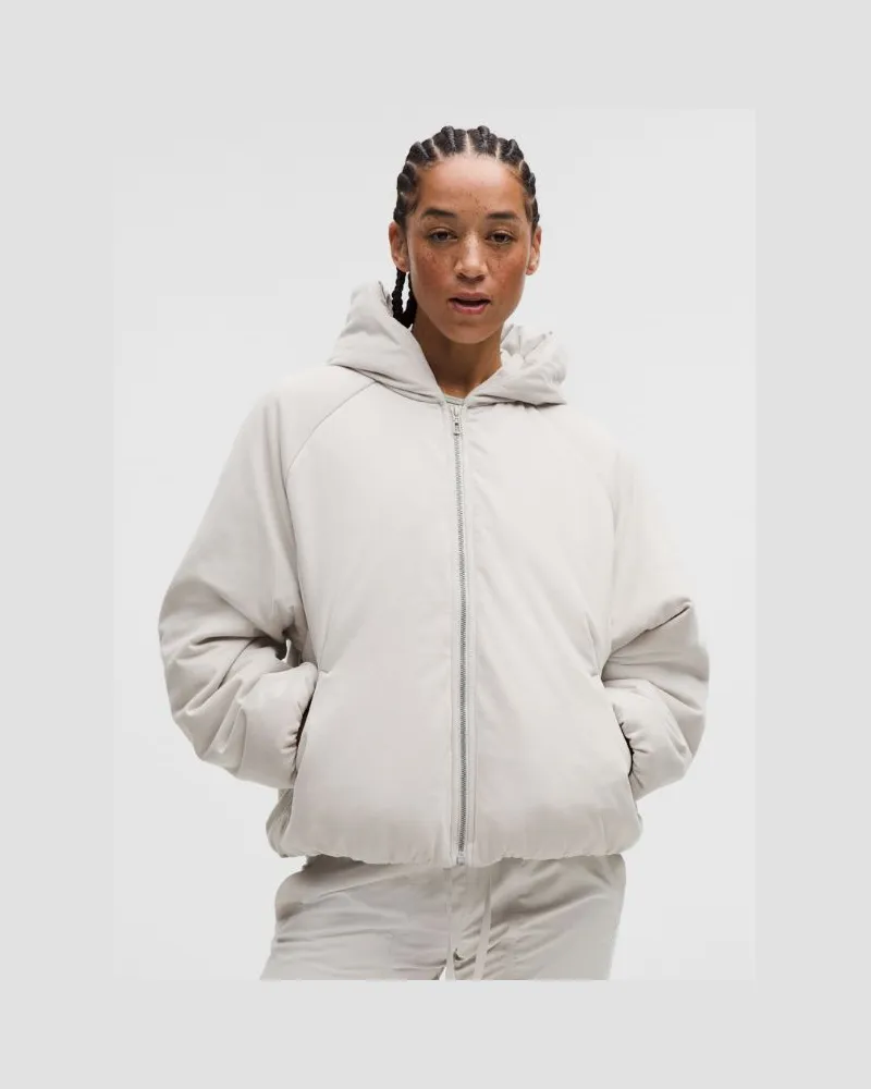 LULULEMON Insulated Full-Zip Hoodie für Frauen – Größe in Dove Grey Dove