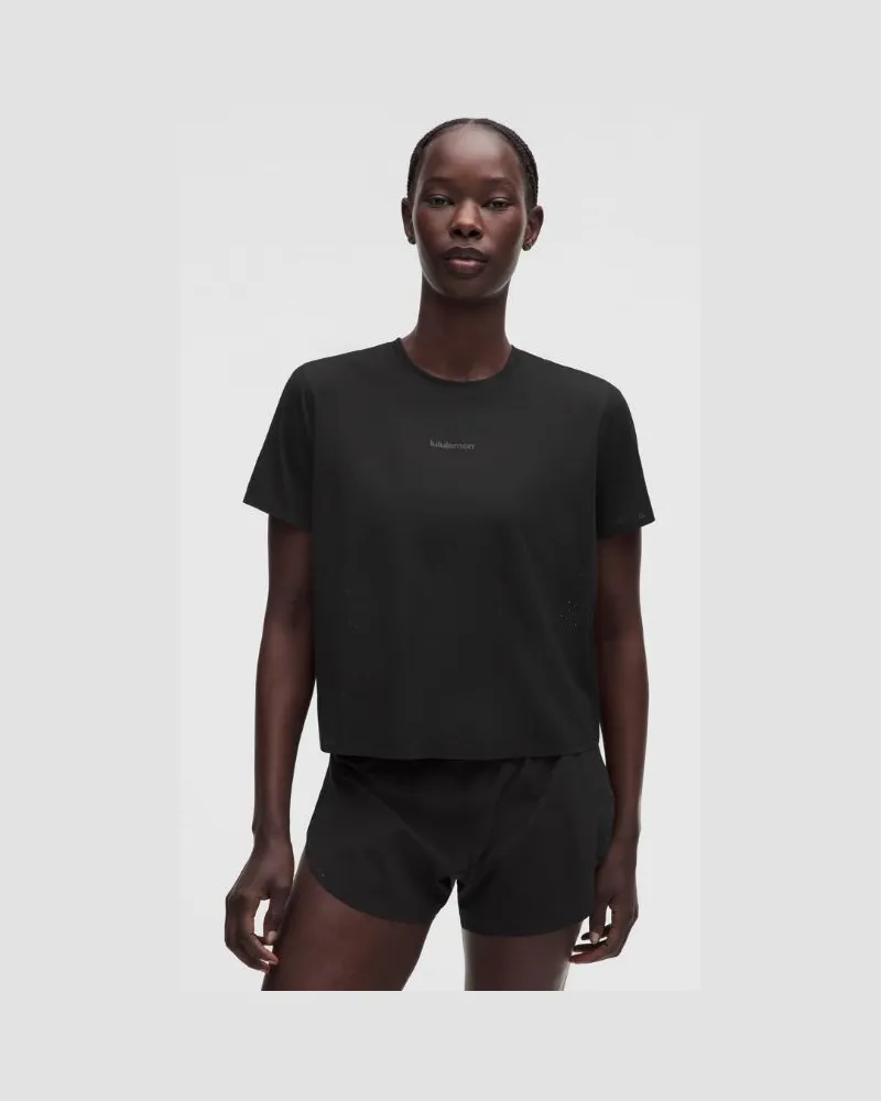 LULULEMON Fast and Free Kurzarmshirt für Frauen – Größe in Schwarz Schwarz