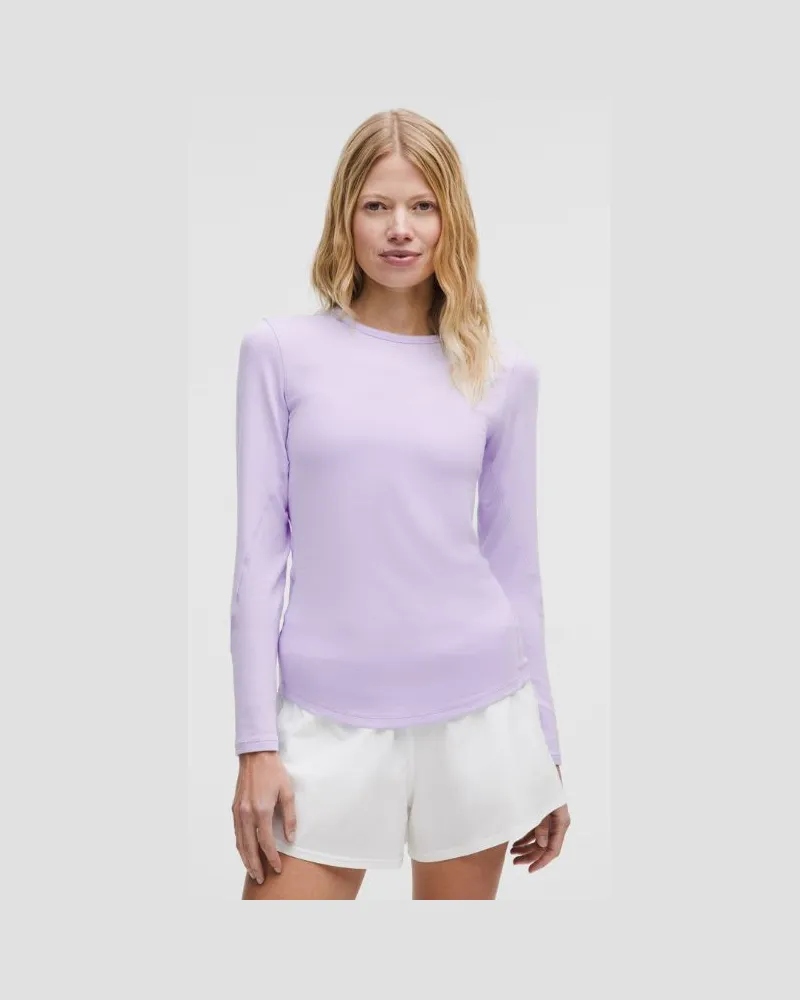 LULULEMON Hold Tight Langarmshirt für Frauen – Größe in Lavender Frost Lavender