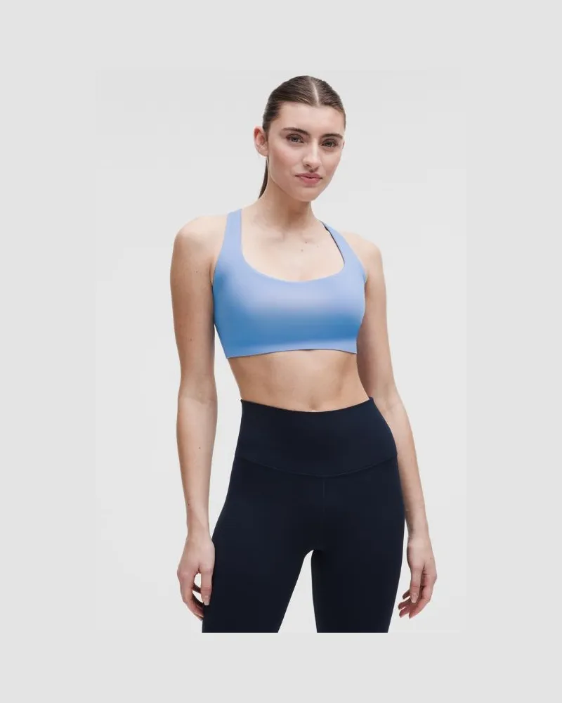 LULULEMON FlexyFlex Yoga-BH mit überkreuzten Trägern Leichter Halt für A-C Cups für Frauen – Größe in Pool Party Pool