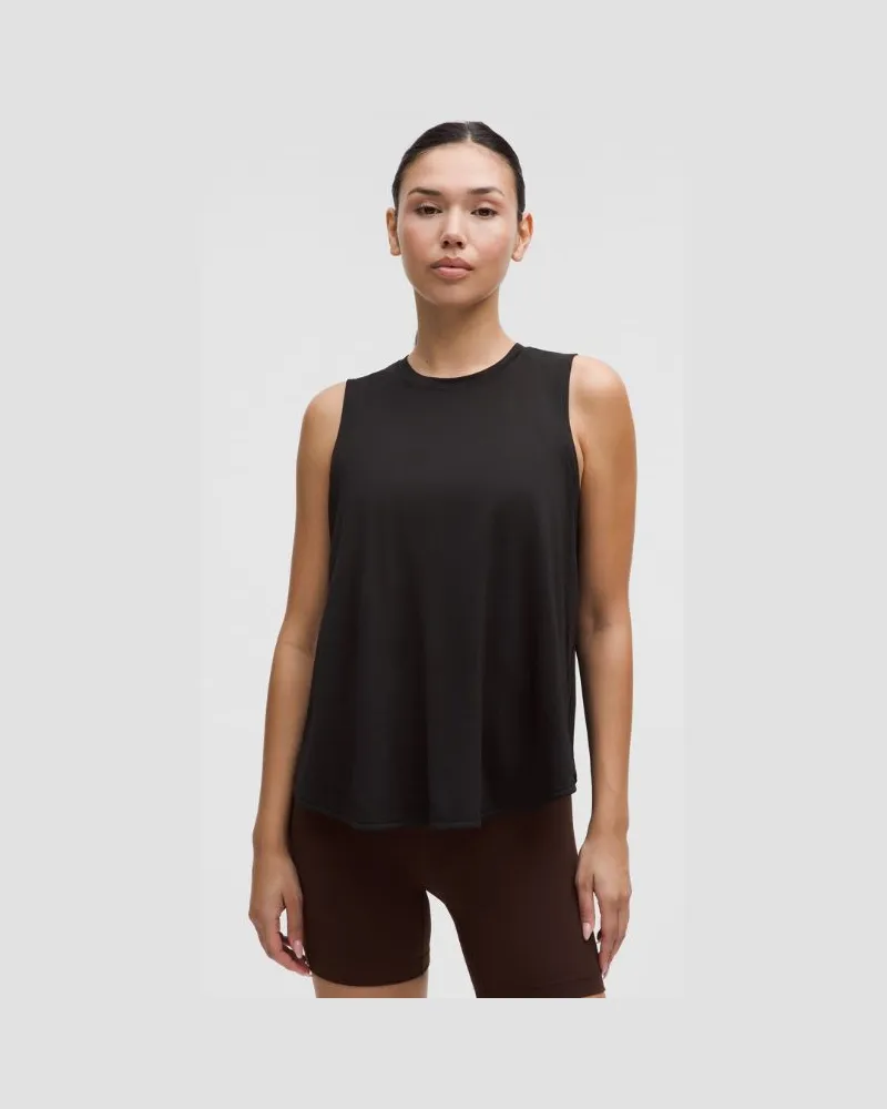 LULULEMON Leichtes Trainings-Tanktop mit geteilter Rückseite für Frauen – Größe in Black Black
