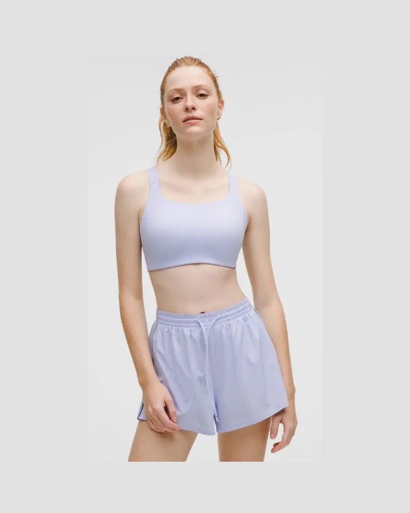 LULULEMON Fitness-BH aus Ultralu mit quadratischem Ausschnitt Mittlerer Halt D/DD-Cups für Frauen – Größe in Serene Blue Serene