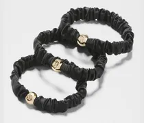 Skinny Scrunchie 3er-Pack Logo Bead – Gold