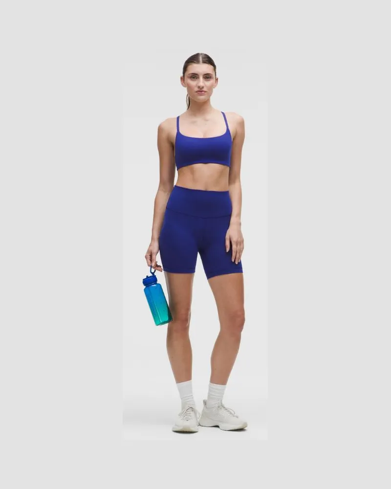 LULULEMON Wunder Train Shorts mit hohem Bund für Frauen – 15 cm – Größe in Deep Sea Blue Deep