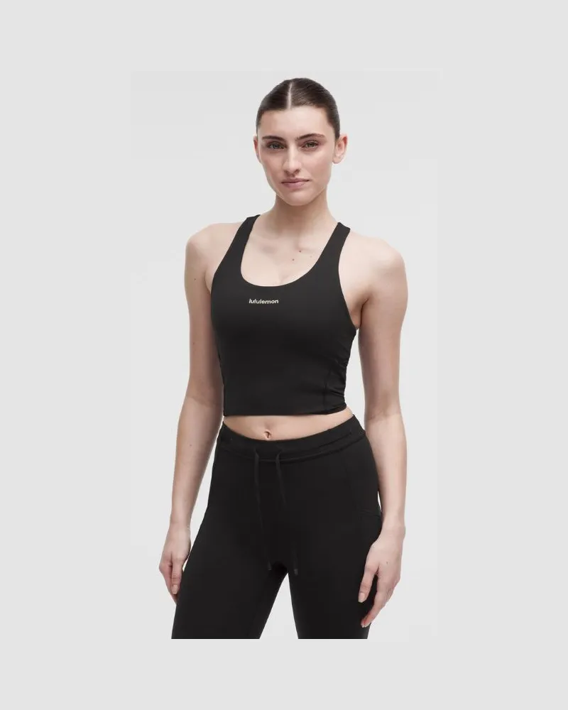 LULULEMON Fast and Free Drop-In Pocket Tank Top Medium Support, B/C Cup für Frauen – Größe in Black/Light Ivory Black