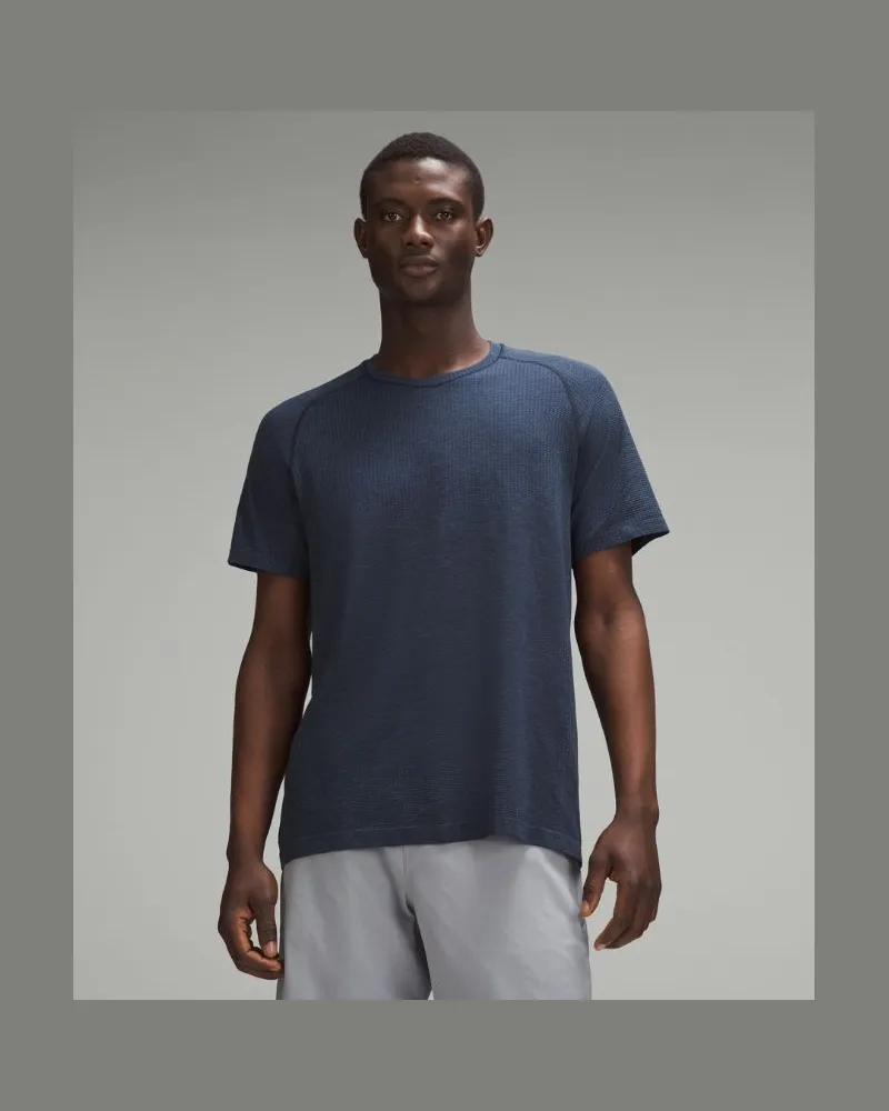 LULULEMON Metal Vent Tech T-Shirt für Männer – Größe in Mineral Blue/True Navy Mineral