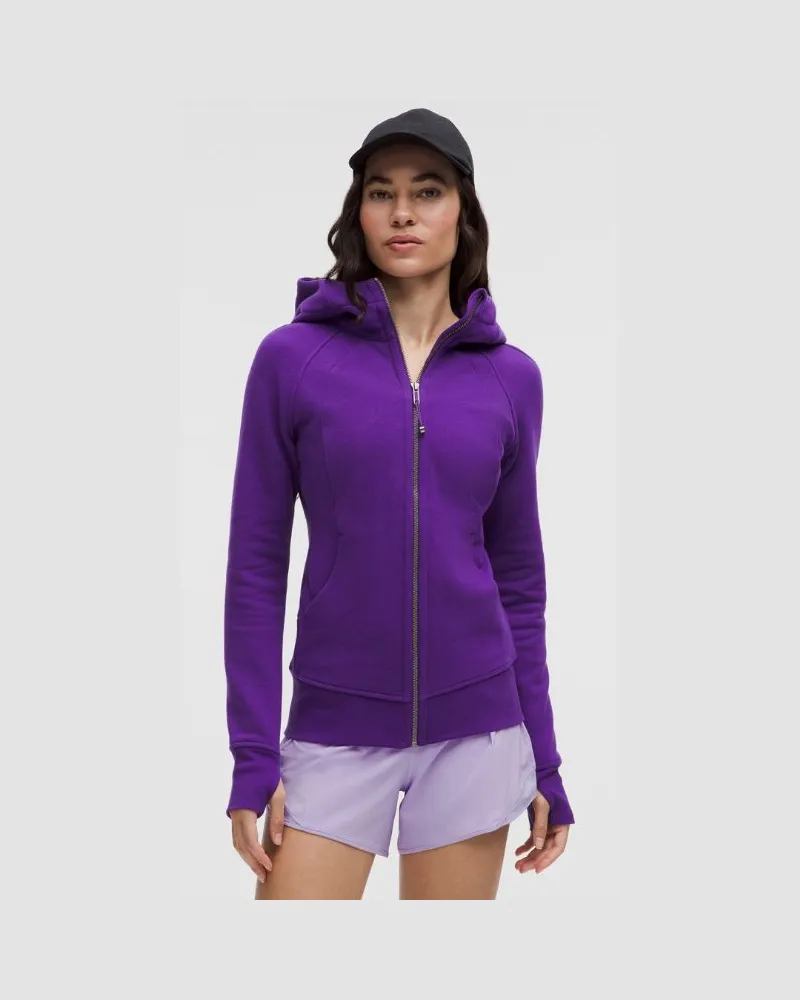 LULULEMON Scuba-Hoodie mit durchgehendem Reißverschluss für Frauen – Größe in College Purple College