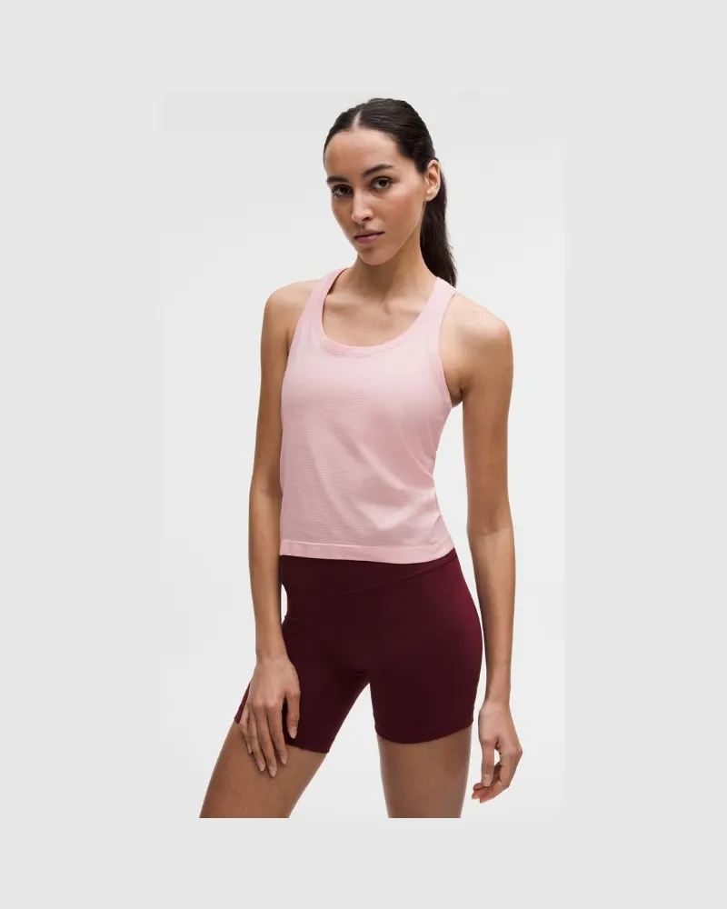 LULULEMON Swiftly Tech Tanktop mit Racerback 2.0 Taillenlänge für Frauen – Größe in Pink Pearl Pink
