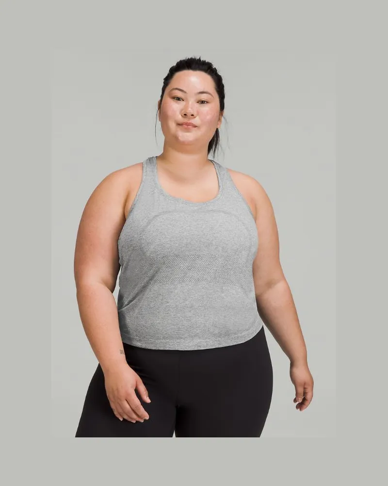 LULULEMON Swiftly Tech Tanktop mit Racerback 2.0 Taillenlänge für Frauen – Größe in Slate/White Slate