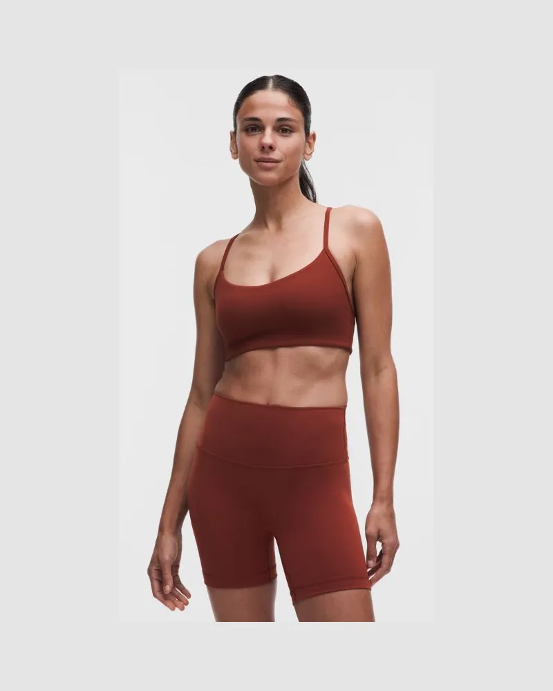 LULULEMON Flow Y BH Leichter Halt für A/B-Cups Evolve für Frauen – Größe in Cranberry Charm Cranberry