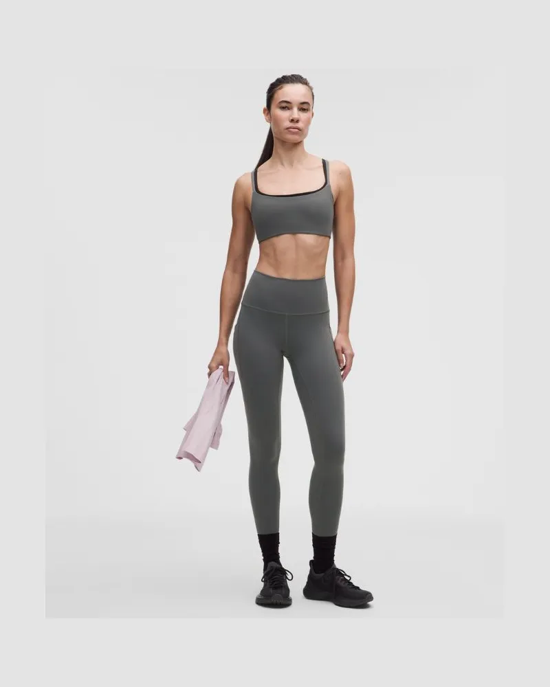 LULULEMON Wunder Train Leggings mit hohem Bund und Taschen für Frauen – 63,5 cm – Größe in Spruce Shadow Spruce