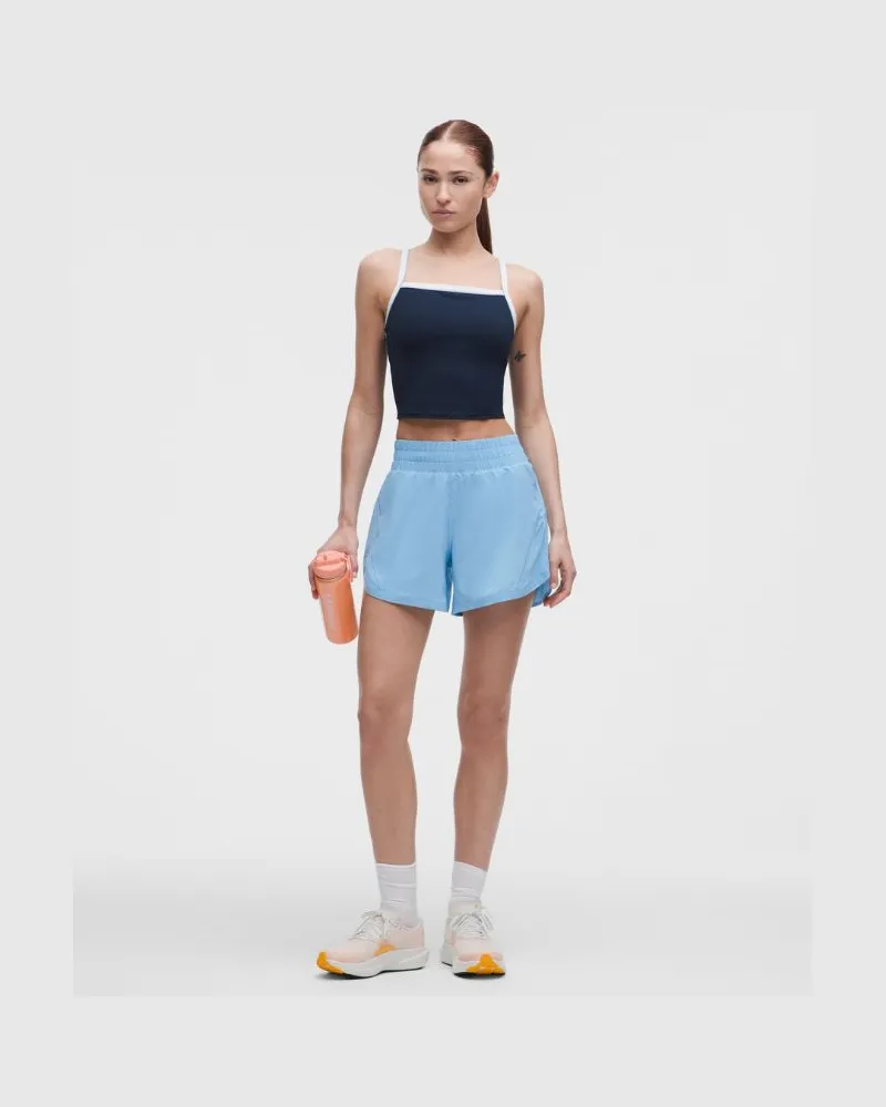 LULULEMON Track That Shorts mit Liner und hohem Bund für Frauen – 13 cm – Größe in Dreamy Blue Dreamy