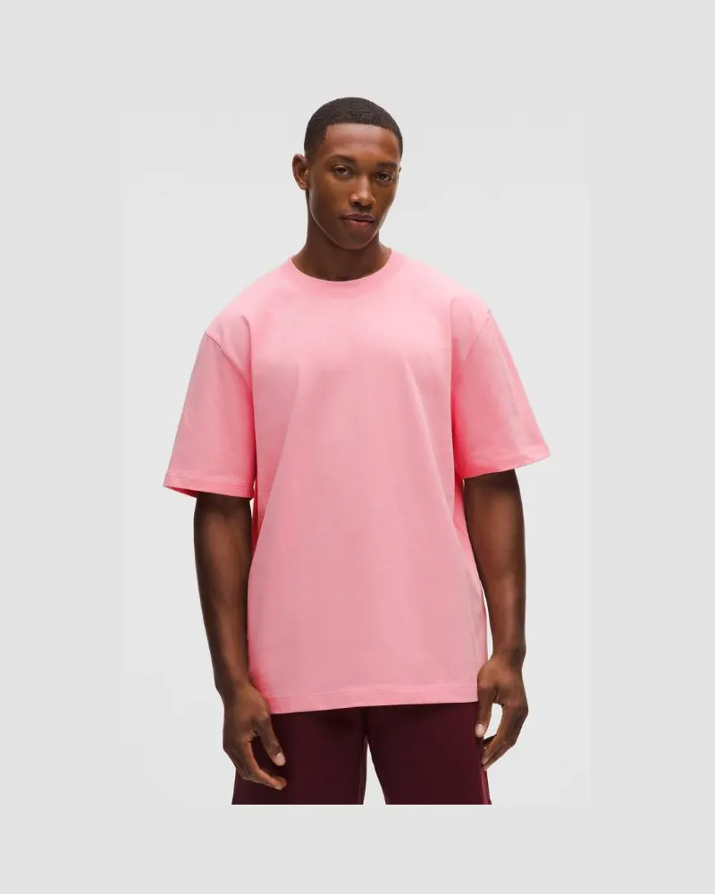 LULULEMON T-Shirt aus schwerem Baumwoll-Jersey für Männer – Größe in Blush Blend Blush